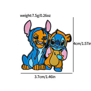 Insignias de Metal de personaje de dibujos animados americano europeo, broche de tesoros interestelares pintados, accesorios, alfileres, puntada, aceite de goteo de aleación - Product Image 6