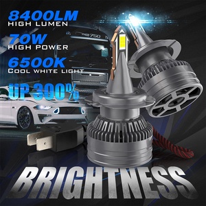 Faros Delanteros LED H7 Sunshiny, Faros Delanteros para Camión H7 de 8400 lm y 70 W, Sistemas de Iluminación LED H7 H4 para Camiones, para Automóviles y <span class=keywords><strong>Camionetas</strong></span> Universales - Product Image 3