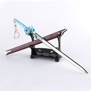 Pop Up éjection jouets épée en alliage <span class=keywords><strong>de</strong></span> Zinc porte-clés épée <span class=keywords><strong>Art</strong></span> en ligne Anime épée sac et clé décoration - Product Image 2