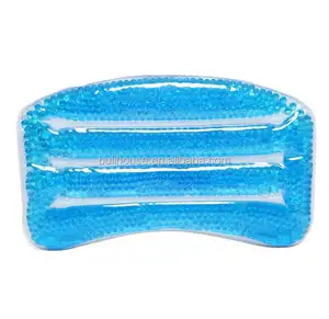 디럭스 블루 수딩 소프트 젤 채워진 욕조/온수 욕조/스파 목욕 베개 (트리플 흡입 컵 포함)