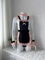 Ensemble de lingerie sexy et exotique pour homme, uniforme de serveur, cosplay de tentation, sous-vêtements et tablier pour adultes, Halloween
