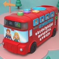 Autobús Escolar Musical Eléctrico Multifuncional de Plástico con Letras del Alfabeto y Números para Niños de Preescolar FiveStar