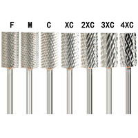 Fraise à ongles en carbure de tungstène de haute qualité, outil de manucure et pédicure sécurisé, grande fraise cylindrique, vente en gros, logo personnalisé, fraise à ongles 4XC