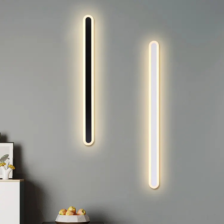 Lâmpada de metal de alto desempenho para decoração de interiores, alumínio preto e branco, 14w, 24w, 32w, 36w, 42w, 50w, lâmpada de parede moderna LED
