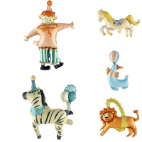 Ballons de fête de cirque de grande taille, zèbre, lion, lion marin, carrousel, mélange de couleurs, décoration de fête d'anniversaire, fournitures