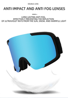 Lunettes de ski TWOOO SNOW01 UV400 pour hommes et femmes, sports d'hiver, snowboard, lunettes de soleil d'extérieur, vente en gros directe d'usine