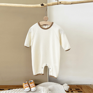 Pagliaccetti autunnali per neonati a maniche lunghe in cotone con cialda di cotone - Product Image 3