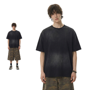 เสื้อยืดโอเวอร์ไซส์สไตล์สตรีทแวร์ ยูนิเซ็กส์ ผ้าคอตตอน 100% หนานุ่ม ลุควินเทจ ซักฟอก ทรงหลวม  รับสกรีนโลโก้ ลายกราฟิก เสื้อยืดฟอกสี  สำหรับผู้ชาย - Product Image 2