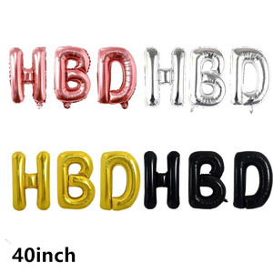 Palloncini di compleanno Set 40 pollici lettera HBD palloncini Foil <span class=keywords><strong>buon</strong></span> compleanno Ballon Baby Shower decorazioni per feste Air Globos - Product Image 1