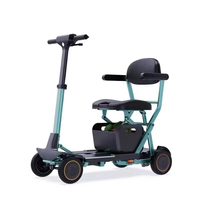 Scooter de mobilité pliable intelligent en alliage d'aluminium portable pour seniors avec déverrouillage NFC, mode chariot, surveillance de sécurité, autonomie de 13 km