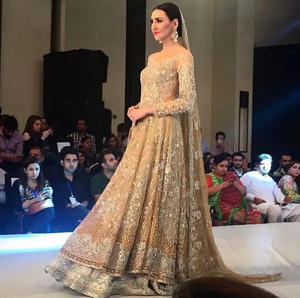 Atiya libas ผู้หญิงที่สง่างามอินเดีย/ปากีสถานชุดงานแต่งงาน lehenga choli กับ dozi หนักเย็บปักถักร้อย (วัสดุอะซิเตท) - Product Image 5