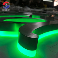 Panneau Lumineux Logo Led Personnalisé En Acier Inoxydable Lettre Rétro-Éclairé Extérieur Étanche Publicité Populaire Enseigne Illuminée