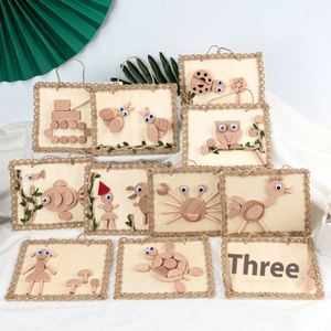 Puzzle 3D d'animaux en bois fait main, à peindre soi-même, cadeaux pour la maternelle, interaction parent-enfant, jouet éducatif - Product Image 2