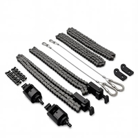Kit de serrage de chaîne en acier allié pour installation en rainure en T, dispositif de fixation CNC de haute précision pour les pièces à travailler à bride de vanne
