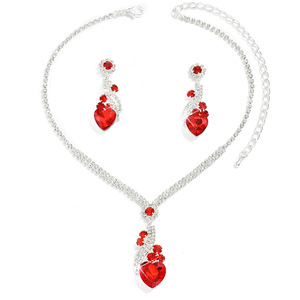 Conjunto de Joyería de Moda con Circonita Cúbica de Corte Brillante en Forma de Corazón, Cristal Azul Zafiro, para Compromiso, Boda, Fiesta, para Mujeres Holandesas - Product Image 5
