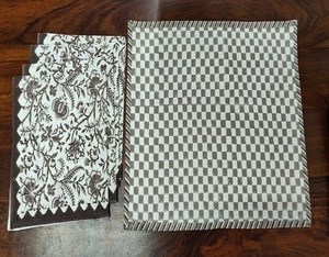 Hand <b>Block</b> <b>Printed</b> Cotton Placemats. Size 13x18 inch Lined with Cotton Voile Azo-Free Colors. Can Be Customised - Product Image 1
