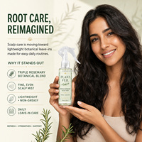 Semprotan Perawatan Rambut Penguat Kulit Kepala Triple Rosemary Label Pribadi untuk Rambut Tipis, Lemah, dan Rapuh, Perawatan Akar Harian