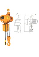 HHBB 220V 220 Volts Industriel 500Kg 1000Kg 500 1000 Kg 5 Tonnes 1 2 3 5 7.5 10 Tonnes Palan Électrique à Chaîne pour Pont Roulant avec Chaîne