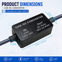 Câble d'alimentation pour véhicule Starlink Mini, convertisseur DC-DC élévateur de tension, prise allume-cigare, USB-A, Type-C, charge rapide, écran LED