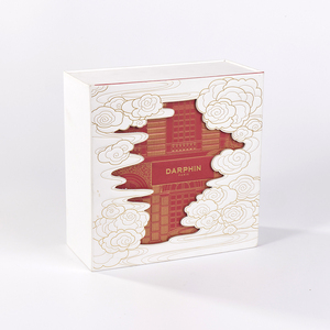 Scatola Regalo Magnetica Rigida con Doppia Apertura e Finestra Traforata, Stampa Tradizionale Cinese a Rilievo, <span class=keywords><strong>per</strong></span> Set Skincare - Product Image 2