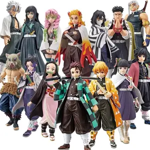 JM 15 gaya Demon Slayer Kimetsu no Yaiba Kamado Tanjirou Kamado Nezuko mainan Model kartun Anime tokoh PVC 15cm