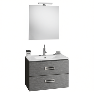 Mueble de Baño Suspendido Fantasy de 75 cm con Lavabo y Espejo, Blanco Matrix - Product Image 3