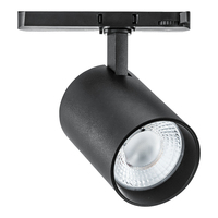 Projecteur sur rail en aluminium 25W/30W pour usage commercial et industriel, LED sans ondulation, adaptateur de rail 4 fils, CRI 90 élevé, dimmable, pour centre commercial