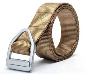 समायोज्य पुरुषों के काले कैनवास वेबबिंग बेल्ट कस्टम कढ़ाई वर्दी बेल्ट - Product Image 3