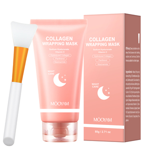 Maschera idratante pel off con involucro di collagene OEM trasparente durante la notte maschera per avvolgere la notte di acido ialuronico collagene - Product Image 1