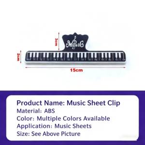 MY MUSIC - Clip Universal Grande y Colorido para Partituras Musicales, Apto para Piano, Guitarra, Violín y Varios Instrumentos - Product Image 3