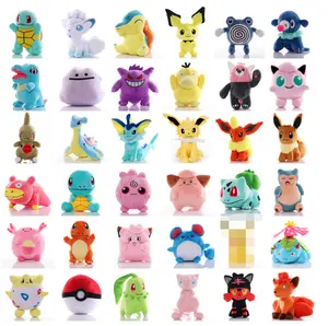 Hot poke vending figures pp cotton stuffed Bulbasaur crab plush toys 8inch decorative poke plush dolls for claw machine