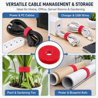 Bande auto-agrippante double face personnalisable réutilisable pour la gestion des câbles