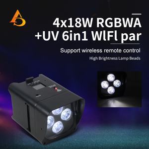 Nouvelle Lampe de Scène à LED sur Batterie Style Par RGBWA UV 6-en-1 Alimentée par Batterie - Product Image 2