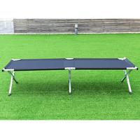 Lit de camp portable d'extérieur, lit de camp pliable en aluminium pour le camping, lit pliable pour pique-nique, voyage, base-camp, randonnée