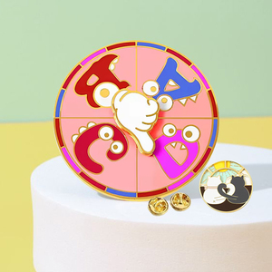 Tùy Chỉnh Mũi Tên Kim Loại Kẽm Hợp Kim Trâm Xoay Ve Áo Pin Huy Hiệu Vui Dễ Thương Xoay Mềm Cứng Men Pin - Product Image 2