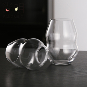 <span class=keywords><strong>Verre</strong></span> à double paroi incurvé en cristal, style <span class=keywords><strong>Riedel</strong></span>, pour vin, whisky, bière, <span class=keywords><strong>verre</strong></span> à boire unique en forme de gourde pour bar et maison - Product Image 3