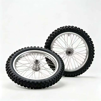 Juego de ruedas de aleación CNC Silver Tubeless Supermoto 1.60x17 2.15x17 para Sur-Ron X260 Light Bee 17