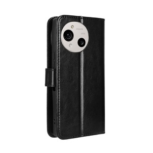 Funda de teléfono con cubierta trasera magnética para tarjeta a prueba de golpes para Sharp Aquos R10/Sharp Aquos Wish 5 Crazy Horse PU cuero - Product Image 4