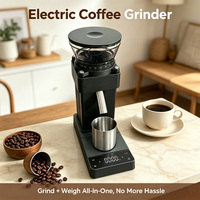 Moulin à café avec écran tactile, batterie intégrée, acier inoxydable, 41 mm, meule conique, automatique, pour la maison, l'extérieur, le bureau, le café, 110 V, 220 V