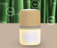 Table Audio intelligente d'intérieur en bambou, lampe lanterne Led sans fil bt Portable haut-parleur à dents bleues