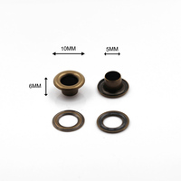 Vente en gros 5 mm intérieur couleur or oeillet rond en métal pour sacs en cuir forme ronde oeillet en métal
