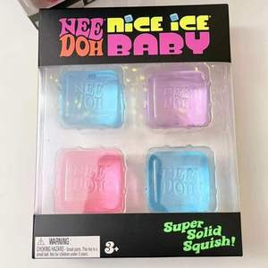 New Needoh Nice Ice Baby Super Solid Squish Sensory Stress Relief <b>Mini</b> Cube Shaped Fidget Squeeze Toy for Kids Adults Anxiety - Product Image 3