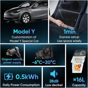 ตู้เย็นในตัวรุ่นปี 2020-2026+ สำหรับรถยนต์ Model Y ขนาด 16 ลิตร พร้อมคอมเพรสเซอร์อัพเกรดสำหรับ Model Y Juniper เหมาะสำหรับการตั้งแคมป์และการเดินทาง - Product Image 4