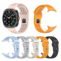 RYB Bracelet de montre océan en silicone souple respirant de haute qualité pour Samsung Galaxy Watch 7 Ultra 47mm