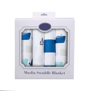 Fabricant <span class=keywords><strong>personnalisé</strong></span> 120 cm 100% bambou et coton biologique ensemble de couvertures d'emmaillotage pour nouveau-né - Product Image 3