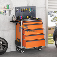 Chariot à outils mobile en acier robuste, directement de l'usine, verrouillable, 5 tiroirs, à roulettes, pour réparation automobile, garage, atelier TC-N04