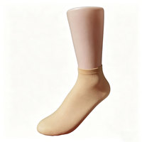 Chaussettes jetables en nylon tricoté pour hommes, pour essayage de chaussures, hiver, décontractées, beige, noir, blanc, pour magasin de chaussures, 1 boîte
