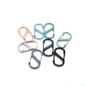 S tipi çinko alaşım çok renkli toka hızlı kullanım çok fonksiyonlu asılı Carabiners