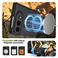 Étui magnétique rotatif à 360° de qualité supérieure compatible avec iPhone Duo Fold, protection de charnière, support horizontal et vertical