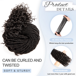 Originea 0.2cm Micro sisterlocks phần mở rộng tóc con người với lượn sóng xoăn kết thúc handmade dreadlocks mềm lồng vào nhau locs - Product Image 6